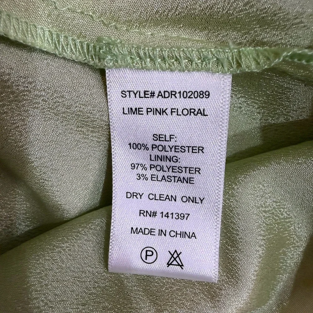 ASTR Tie Back Flutter Sleeve Open Back Cut Out Maxi Dress in Lime Pink Floral L - Picture 8 of 9